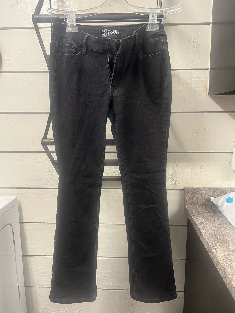 NOBO Black Mid Rise Bootcut Jeans